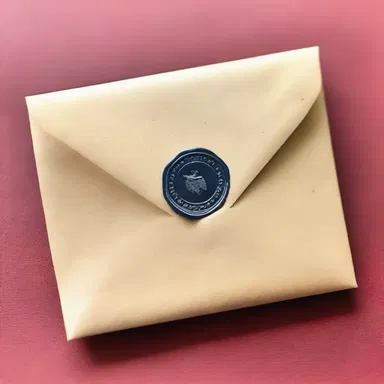 In a romantic gesture, he used a stamp to create a seal on the envelope containing the love letter.