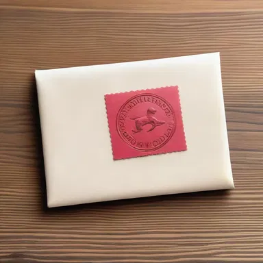 In a romantic gesture, he used a stamp to create a seal on the envelope containing the love letter.