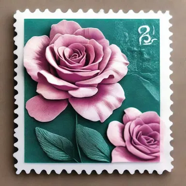 The artist used a unique stamp to create a beautiful impression on the artwork.