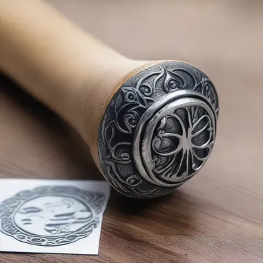 The stamp is an essential tool in the process of creating intricate designs on metalwork used in architectural elements and interior decor.