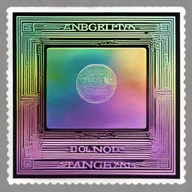 In the year 3021, postage stamps have become digital tokens embedded in holographic messages.