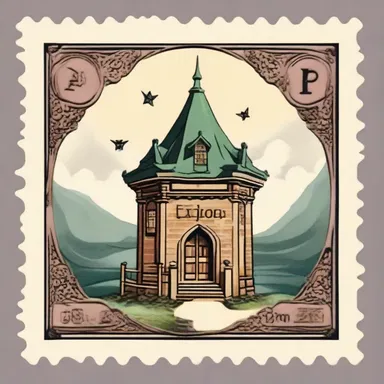 In the magical kingdom of Eldoria, the postage stamp is enchanted with a spell to protect the mail from tampering.
