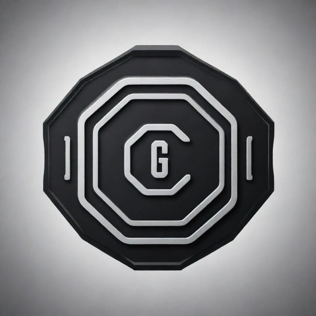 Generate a logo featuring an octagon shape with the letters 'OTG' emblazoned. The logo has a gaming themed design.