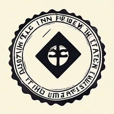 In the horror movie, the main character discovered a stamp with a mysterious symbol that brought a curse upon her.