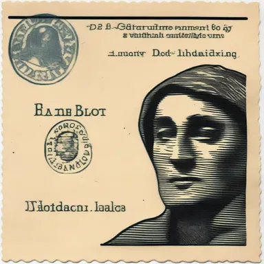 As the detective examined the old letter, he noticed a creepy stamp with an eerie image that sent shivers down his spine.