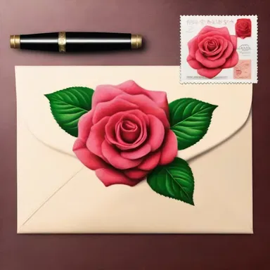 In the love letter, he sealed his heartfelt words with a stamp featuring a beautiful rose, symbolizing his affection for her.