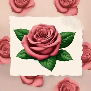 In the love letter, he sealed his heartfelt words with a stamp featuring a beautiful rose, symbolizing his affection for her.