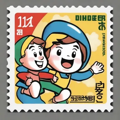 The stamp displayed a colorful cartoon character, bringing joy and nostalgia to both children and adults.