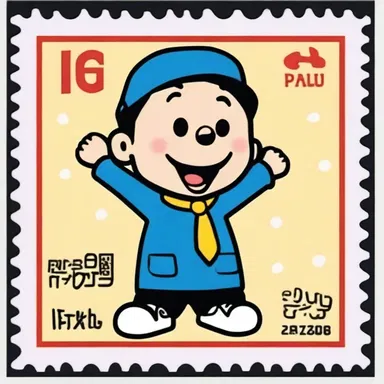 The stamp displayed a colorful cartoon character, bringing joy and nostalgia to both children and adults.