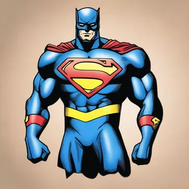 The superhero's suit was adorned with a distinctive stamp, symbolizing justice and strength.