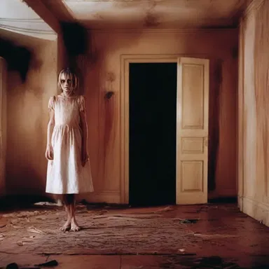 The horror movie featured a scene where the protagonist desperately tried to stamp out the demonic presence haunting their house.