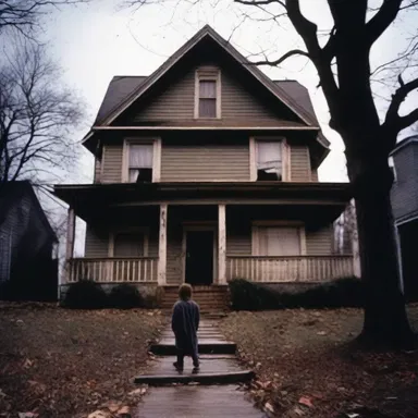 The horror movie featured a scene where the protagonist desperately tried to stamp out the demonic presence haunting their house.