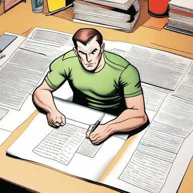 The comic book artist likes to stamp his initials on every page.
