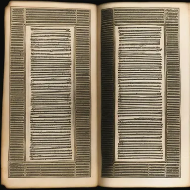 The religious text was beautifully stamped with intricate designs.