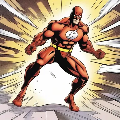 In the comic book, the superhero stamped his foot on the ground to create a powerful shockwave.