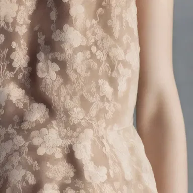The dress was carefully stamped with a floral pattern.