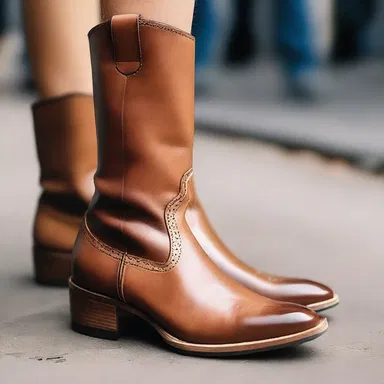 The latest trend in footwear is to wear boots that allow you to stamp your way through any crowd.
