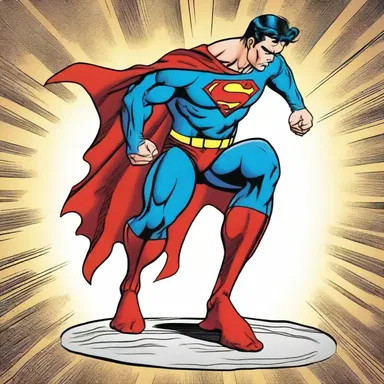 The superhero character in the comic series would often stamp his foot to summon his superpower.