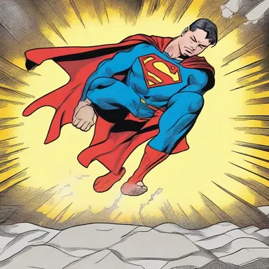 The superhero character in the comic series would often stamp his foot to summon his superpower.
