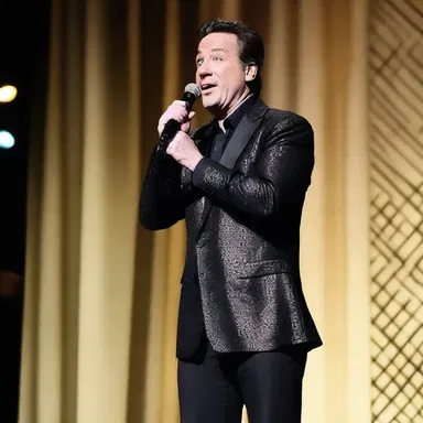 The comedian's witty punchline stamped him as a top-notch performer.