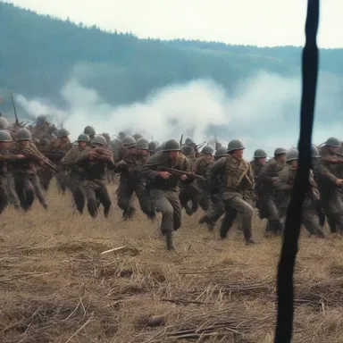 In the movie, the soldiers strategically set up a bridgehead to defend against the enemy's attack.