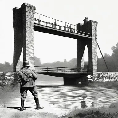 Why did the soldier set up a bridgehead at the end of the bridge? Because it was the enemy's last stop before defeat!