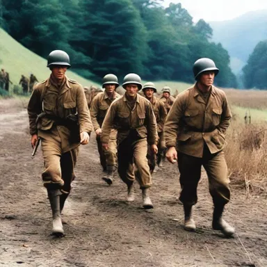 The film depicted a group of soldiers establishing a bridgehead in enemy territory during World War II.