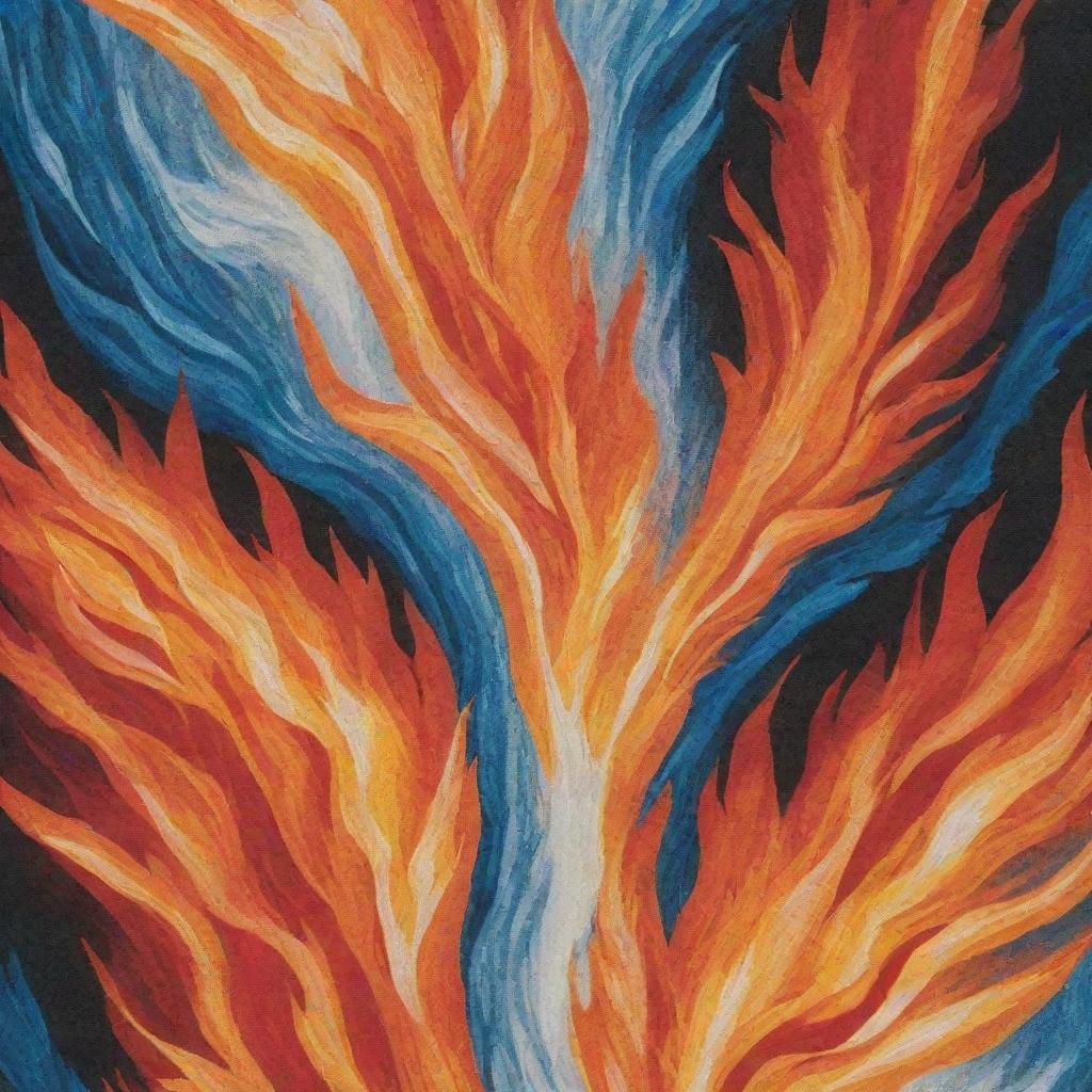 Revise the book cover, merging fire and ice not just side by side but each blending into the other, creating an exquisite tapestry. Over this backdrop, the title 'Fire Crystal' glows with an arresting mix of frosty and fiery intensity.