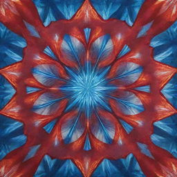 Upgrade the book cover where fire and ice create a vivid kaleidoscope-like pattern. At the centerpiece, the title 'Fire Crystal' is etched, shimmering with a brilliant blend of fiery red and icy-blue hues adding to its allure.