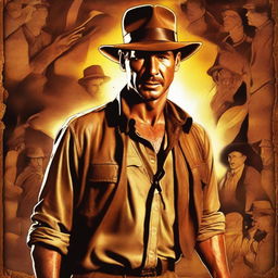 A high-resolution, digital art movie poster featuring Rip Wheeler as Indiana Jones