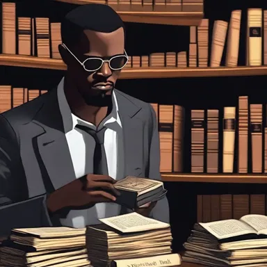 In the novel, the protagonist discovers that the secret black marketeer is the main antagonist, who smuggles forbidden books.