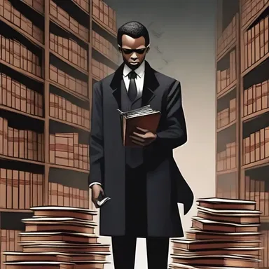 In the novel, the protagonist discovers that the secret black marketeer is the main antagonist, who smuggles forbidden books.