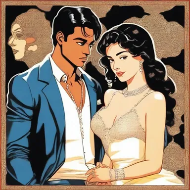In the love story, the protagonist's forbidden lover turns out to be a black marketeer, dealing in stolen jewels and contraband art.
