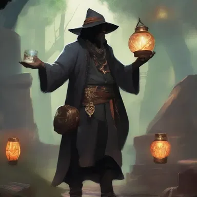 In the magical realm of Zephyria, a cunning black marketeer smuggles enchanted artifacts across the forbidden borders.