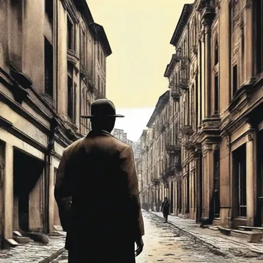 The protagonist in the novel, a former soldier turned black marketeer, navigates a war-torn city in search of rare books to trade.