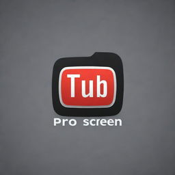 Design a modern and professional logo for a YouTube channel named 'Pro Screen'. The logo should portray aspects of media and technology.