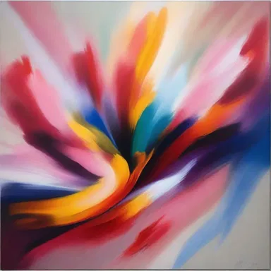 The artist portrayed the defervescence of a fever through a beautiful painting, using colors that shifted from warm and intense to cool and calming.