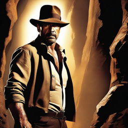 An Indiana Jones-style poster featuring Jeffrey Dean Morgan