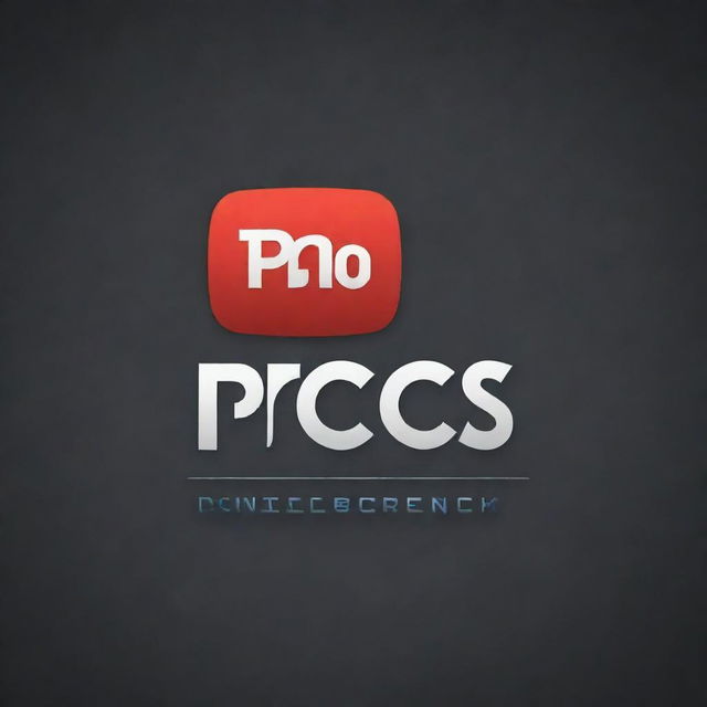 Create a modern, sleek logo for a technology-related YouTube channel named 'Pro Screen', featuring elements representative of the tech industry.