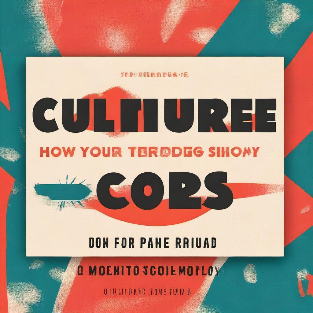 A high quality, digital art book cover titled 'Culture Cure: How to Dodge the Shot Show in Your Company'