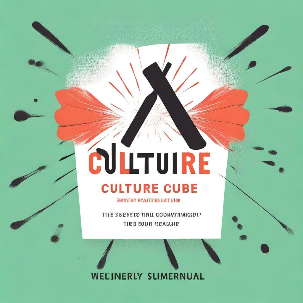 A high quality, digital art book cover titled 'Culture Cure: How to Dodge the Shot Show in Your Company'