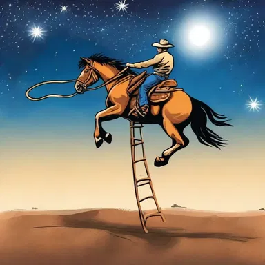 Why did the cowboy bring a ladder to the rodeo? Because he wanted to reach for the stars, but all he caught was a lasso!
