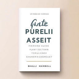 A high-quality, professional, and minimalist book cover for a financial planning guide