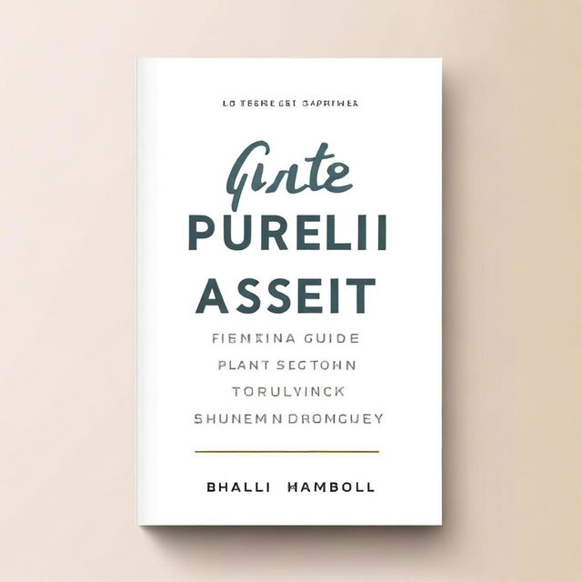 A high-quality, professional, and minimalist book cover for a financial planning guide