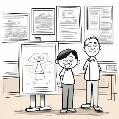 The presumptive winner of the cartoon drawing contest was announced.