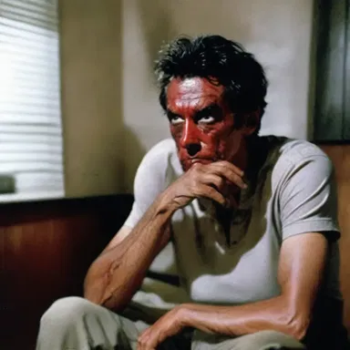 The horror movie failed to elicit a reaction from him as he watched it with an indifferent expression.