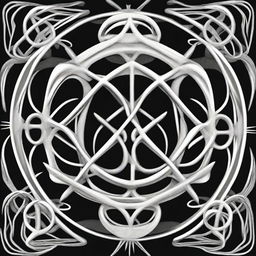 An intriguing digital art image of a five-piece symbol for a cult