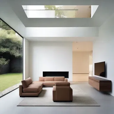 The minimalist style of the house reflected an indifferent approach to decorative elements.