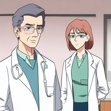In the episode, the pathologist character examines the protagonist's symptoms and provides a diagnosis.