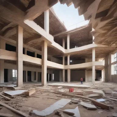 The construction of the new building turned into a balagan due to miscommunication among the architects and contractors.